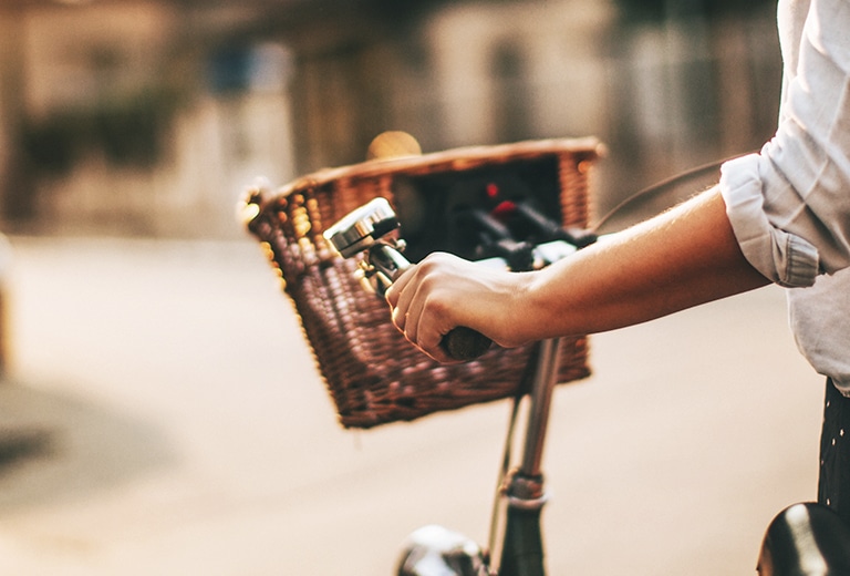 Bicicleta con cesta