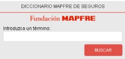 Imagen del widget del Diccionario del Seguro de Fundación MAPFFRE para resoluciones de 320px